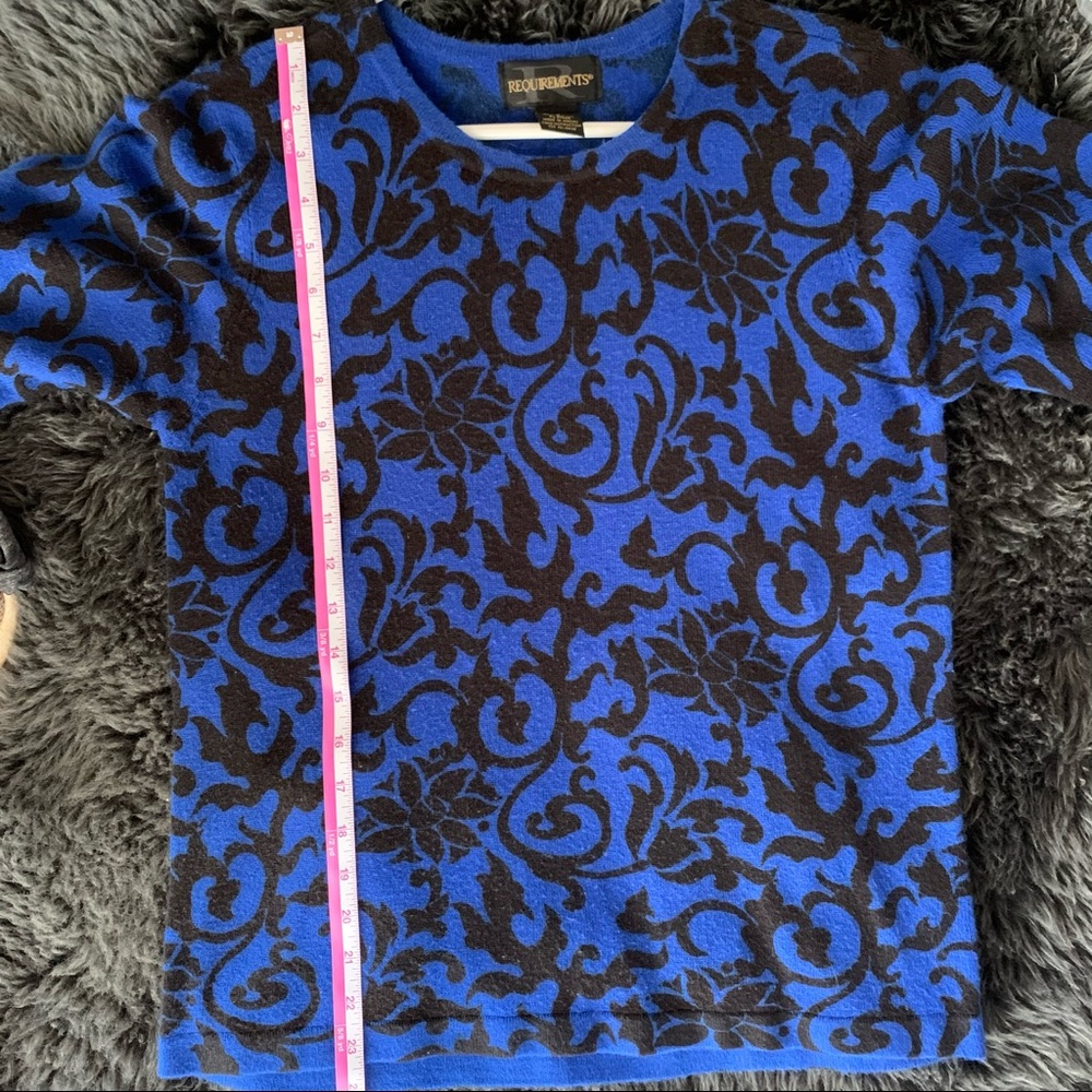 blue / black printed blouse - Picture 5 of 6